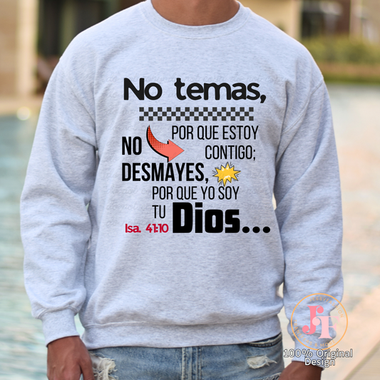 No temas Isaías 41:10  Dtf Shirt Transfes