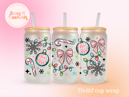 Holly Jolly UV DTF CUP WRAP