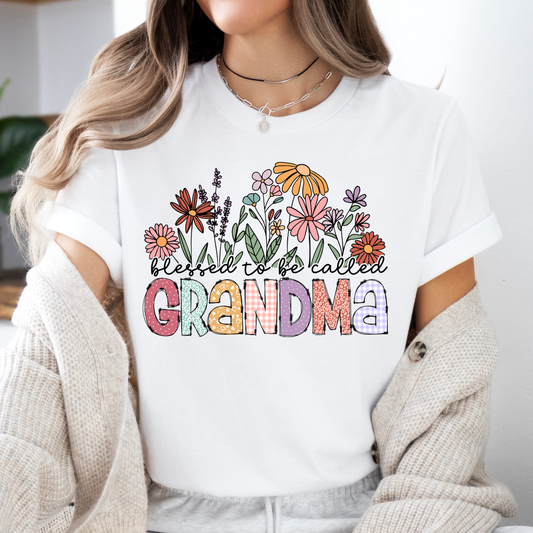 Blessed to be called Grandma Dtf Shirt Transfer