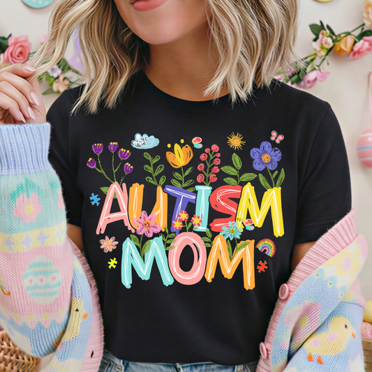 Autism Mom Dtf Shirt Transfer
