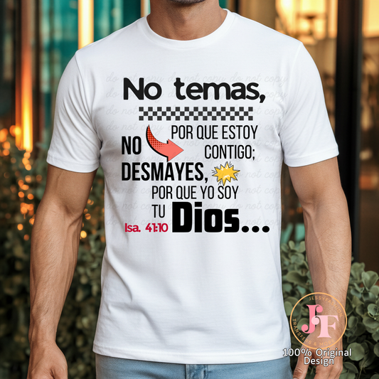 No temas Isaías 41:10  Dtf Shirt Transfes
