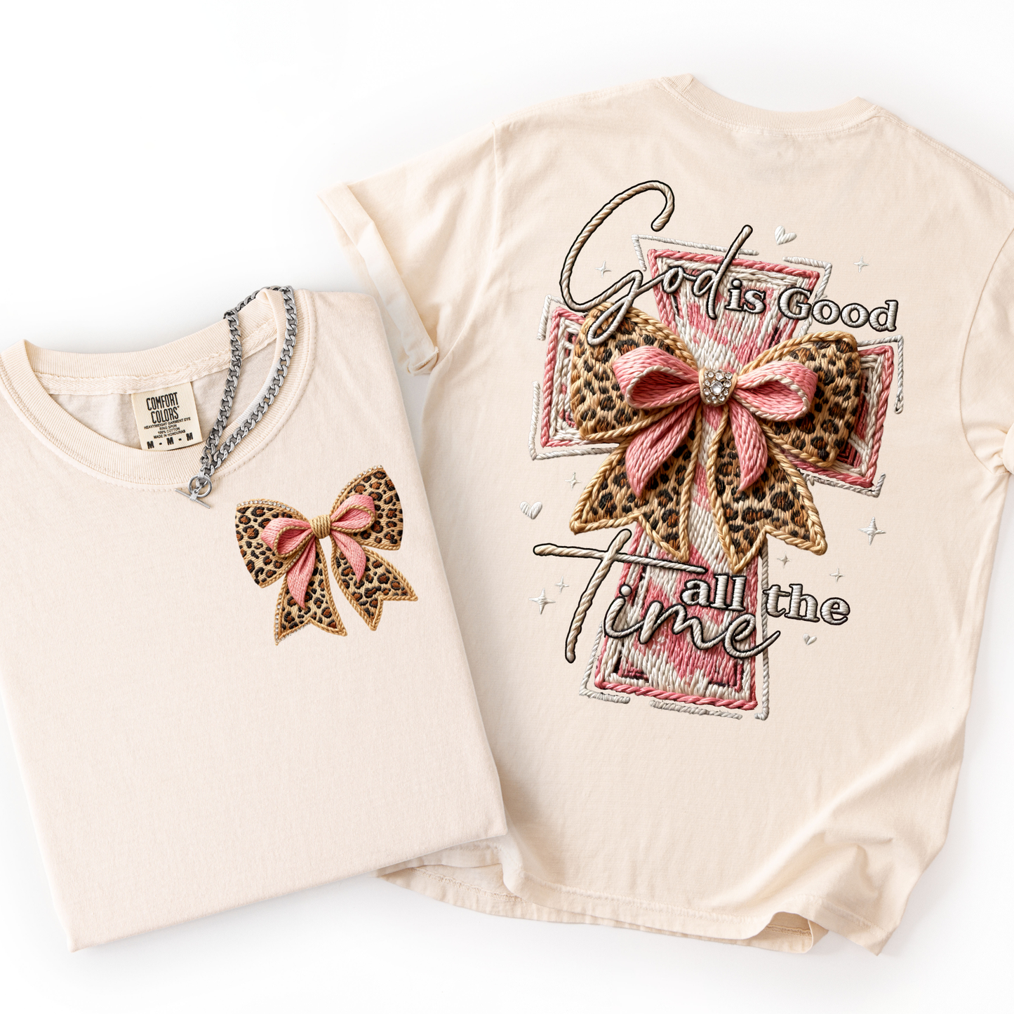Cross and bow God is good Dtf Shirt Transfer