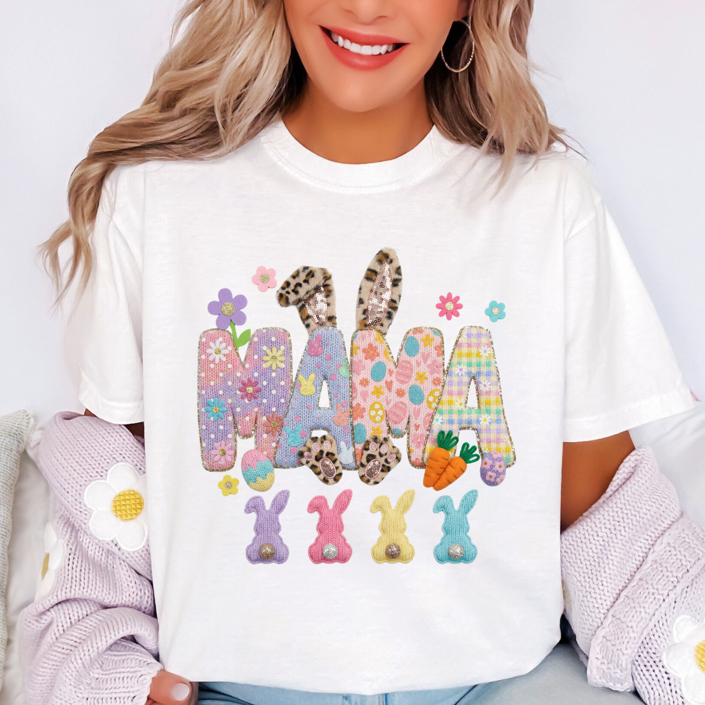 Mama and Bunnies Dtf Shirt Transfer