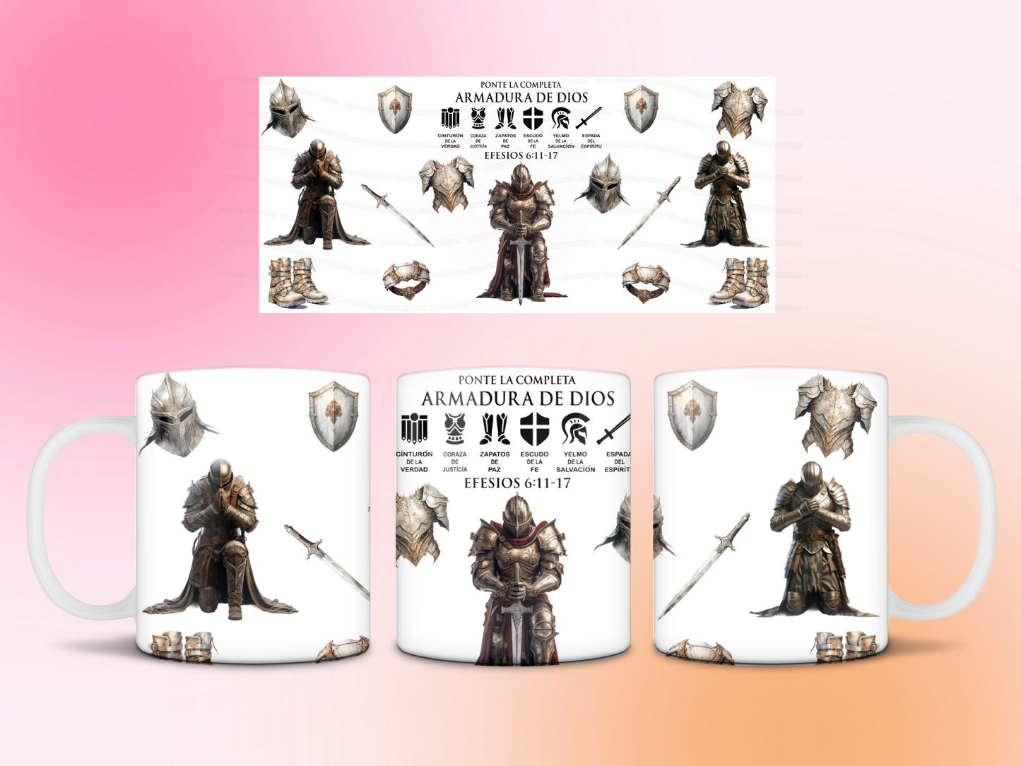 Hombre armadura mug 11oz Sublimation transfer