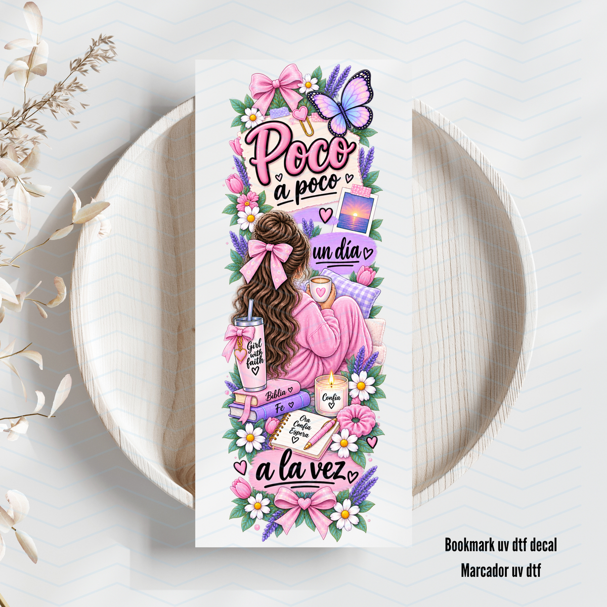 Poco a poco Uv Dtf Bookmark