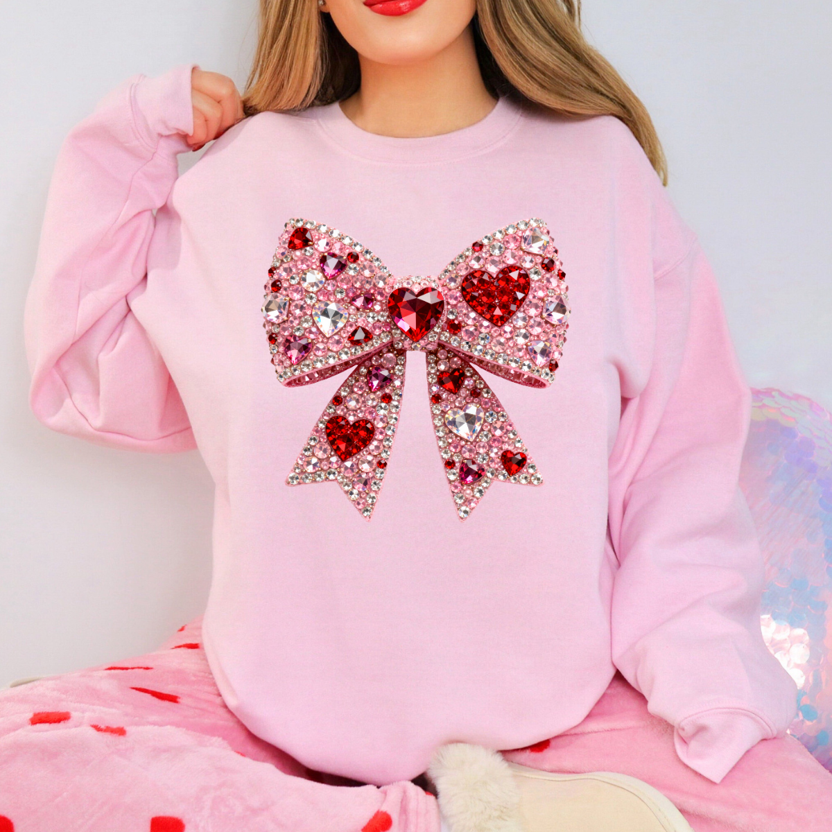 Rhinestone Bow Dtf Shirt Transfer
