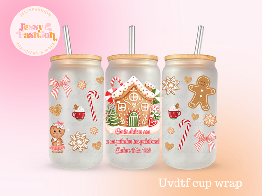 Cuan dulces Salmos 119: 103 UV DTF CUP WRAP