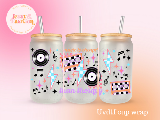 Music Therapy UV DTF CUP WRAP