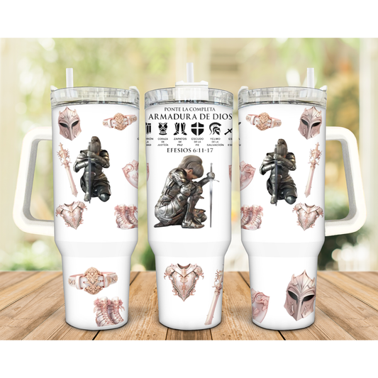 La armadura de Dios 40oz Tumbler Uvdtf transfer