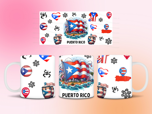 Puerto Rico Isla mug 11oz Sublimation transfer