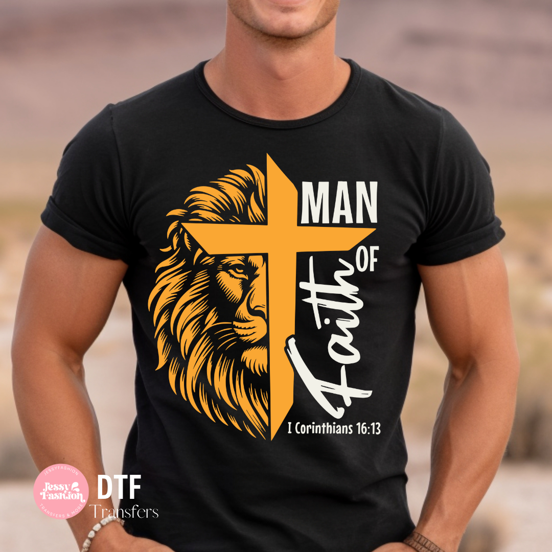 Man of Faith DTF shirt transfer