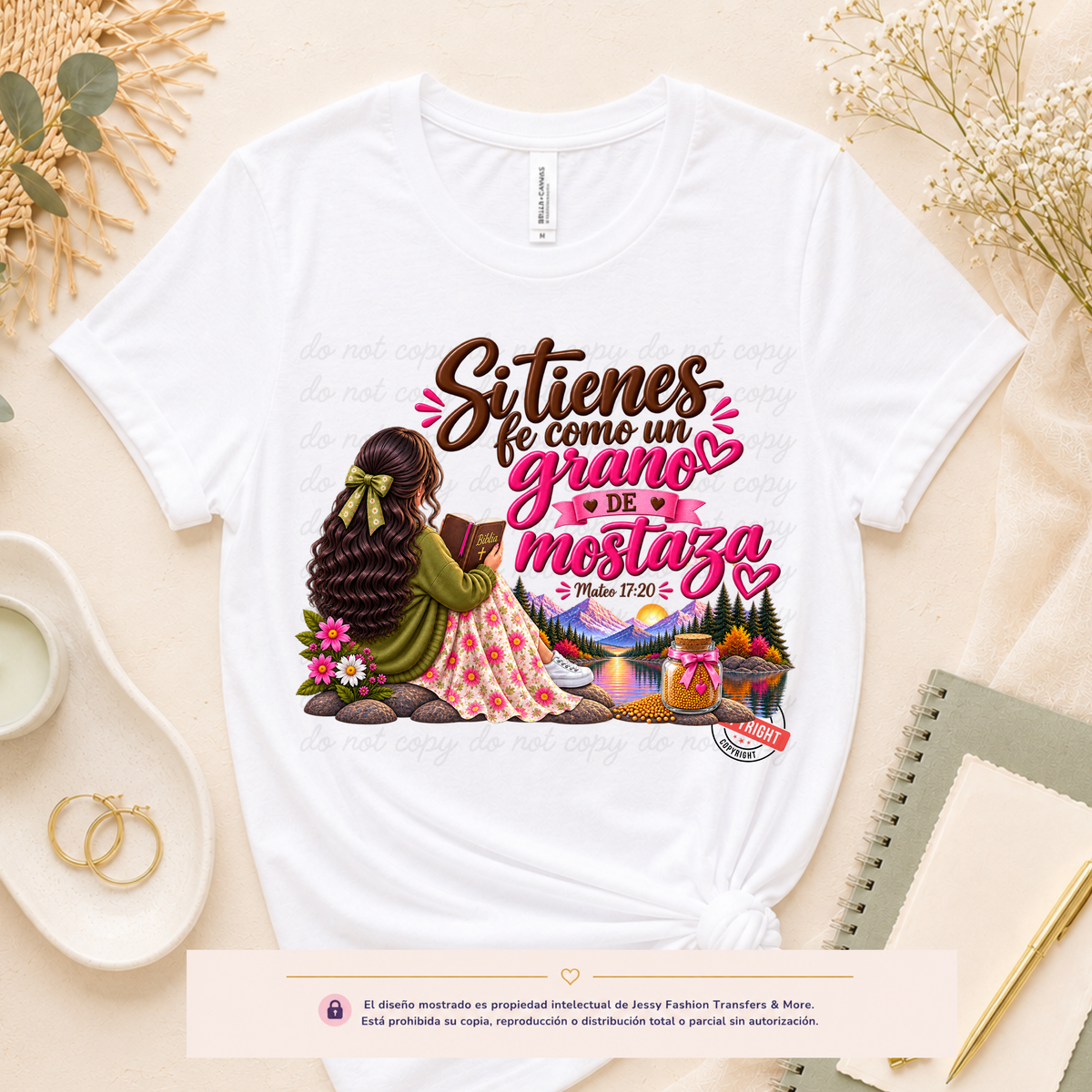 Si tienes Fe como un grano de mostaza Dtf shirt transfer