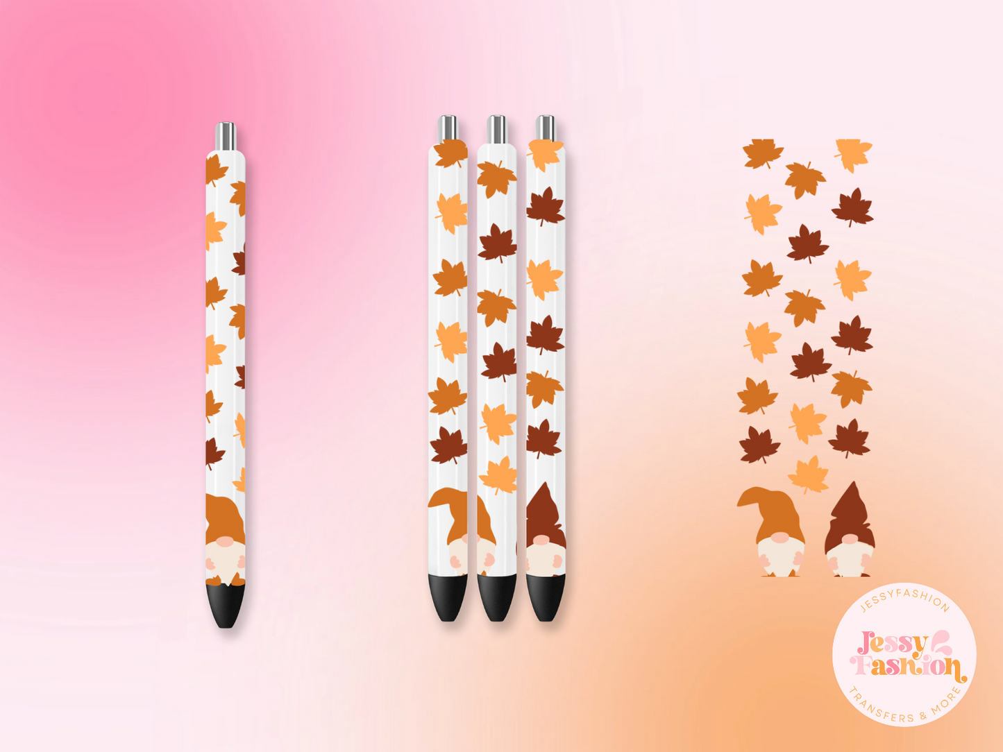 Gnomes Autumn Leafs UV DTF PEN WRAP