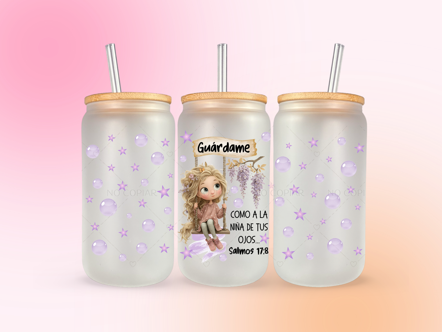 Guárdame, Como A la Niña De Tus Ojos UV DTF CUP WRAP