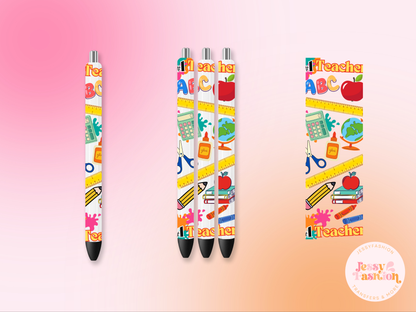 Back to school PEN WRAP UV DECAL