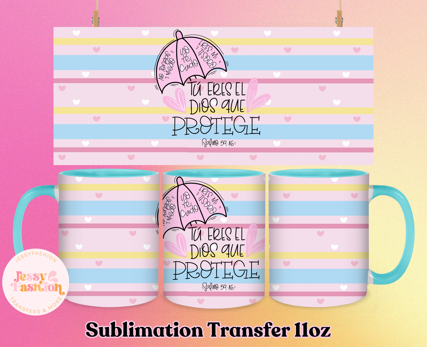 Nuevos mensajes positivos cristianos mug 11oz Sublimation transfer