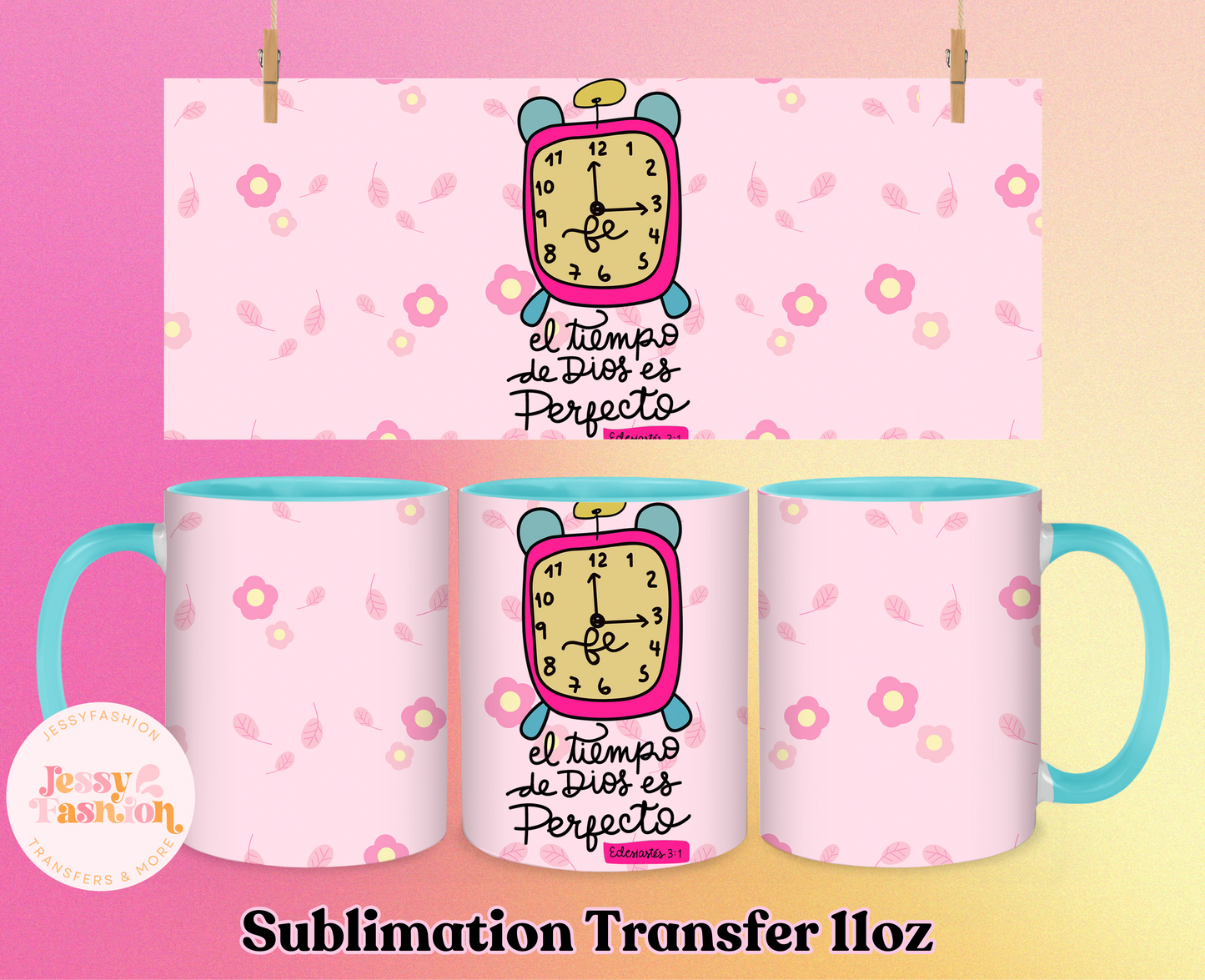 Nuevos mensajes positivos cristianos mug 11oz Sublimation transfer
