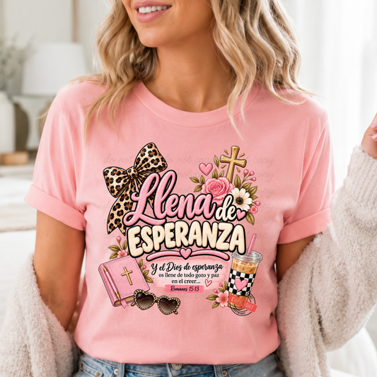 Llena de esperanza Dtf shirt transfer
