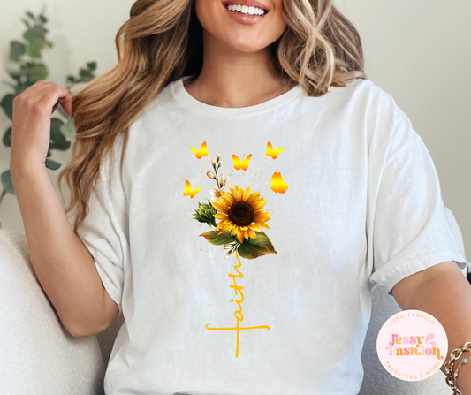 Faith Sunflower DTF Transfer