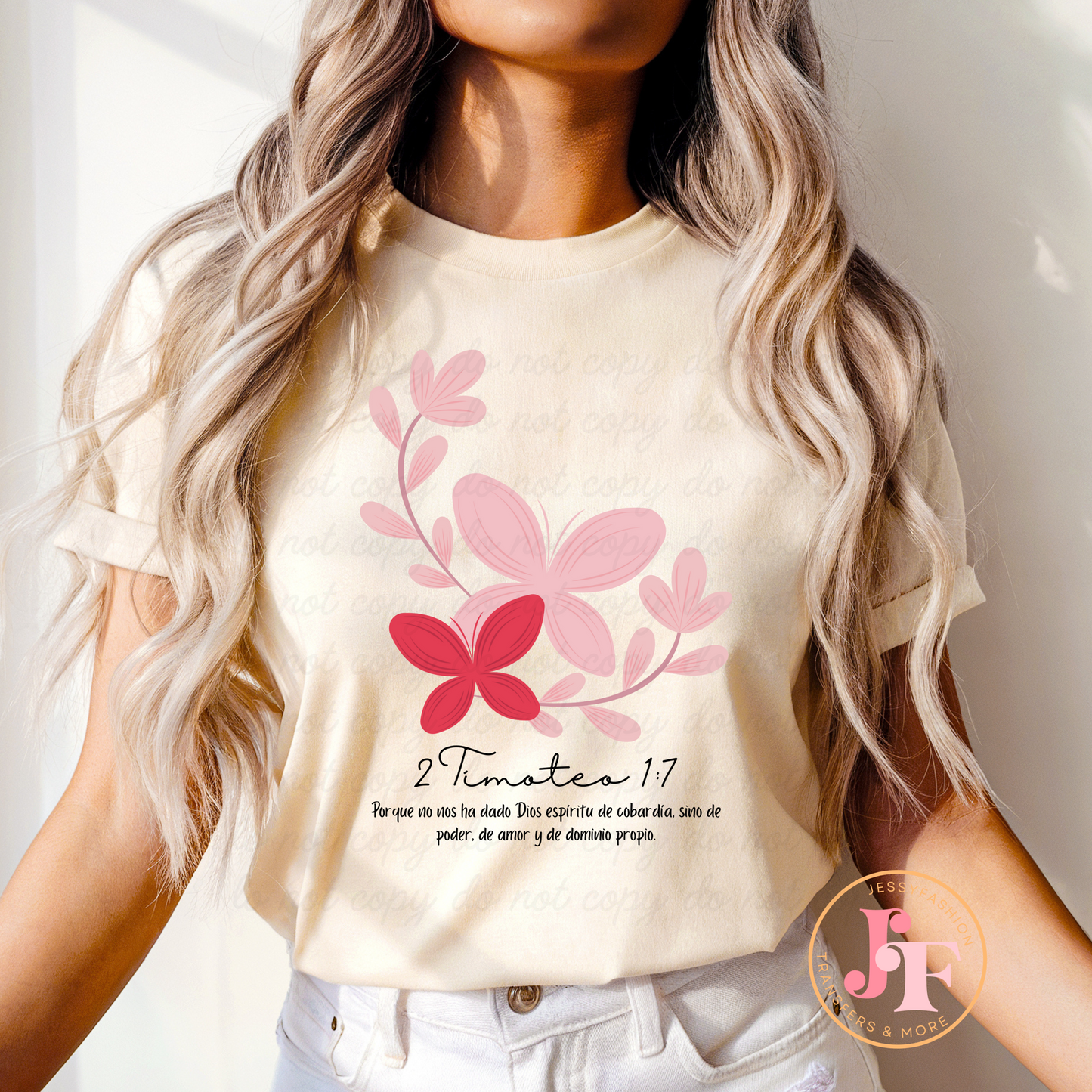 Por que no nos ha dado Dios espiritu de cobardia...DTF Shirt Transfer