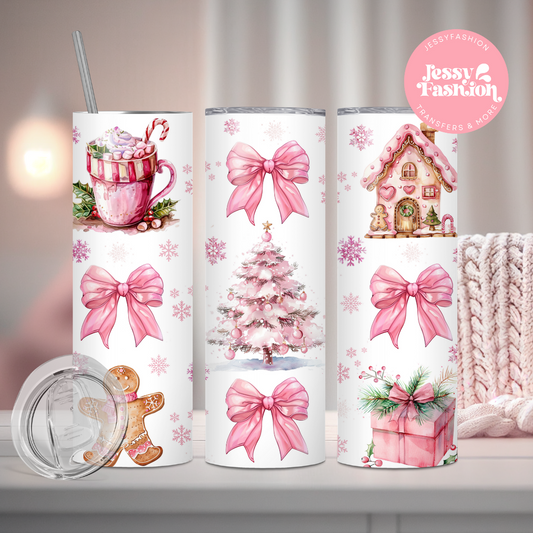 Pink Christmas Sublimation Transfer