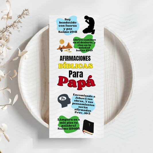 Afirmaciones biblicas para Papá uvdtf for 2"x 5.5" Bookmarks