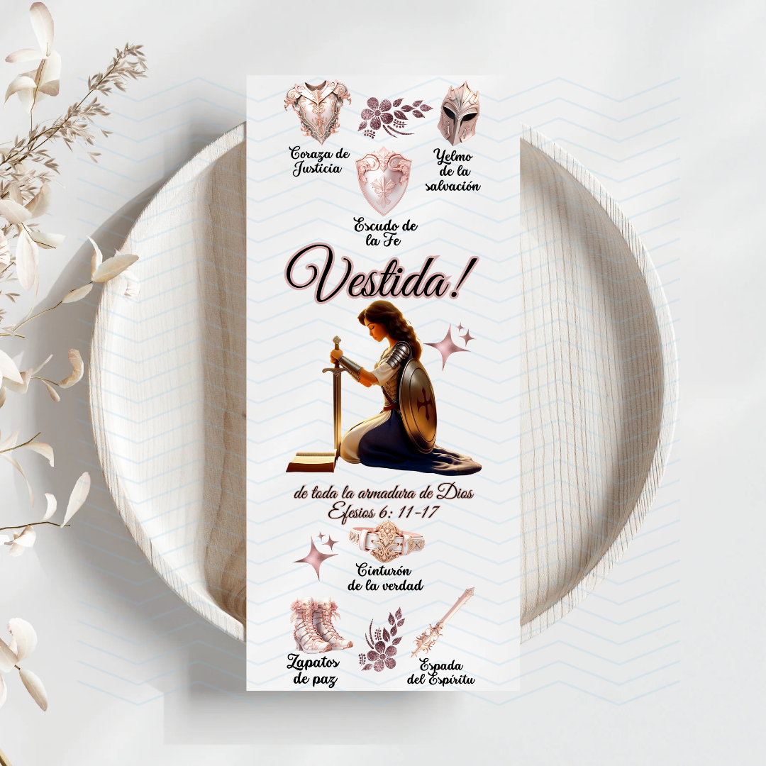 Vestida de la armadura Uv Dtf Bookmark