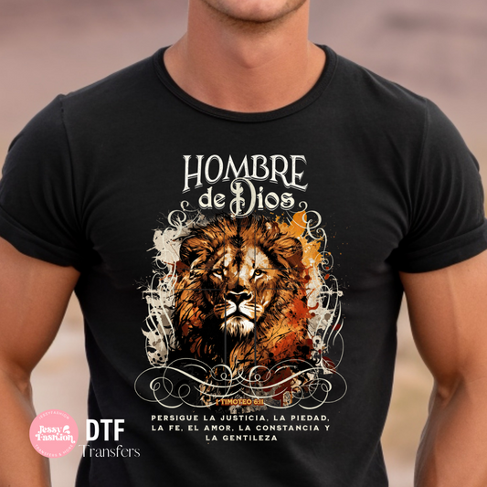 Hombre de Dios DTF Shirt Transfer