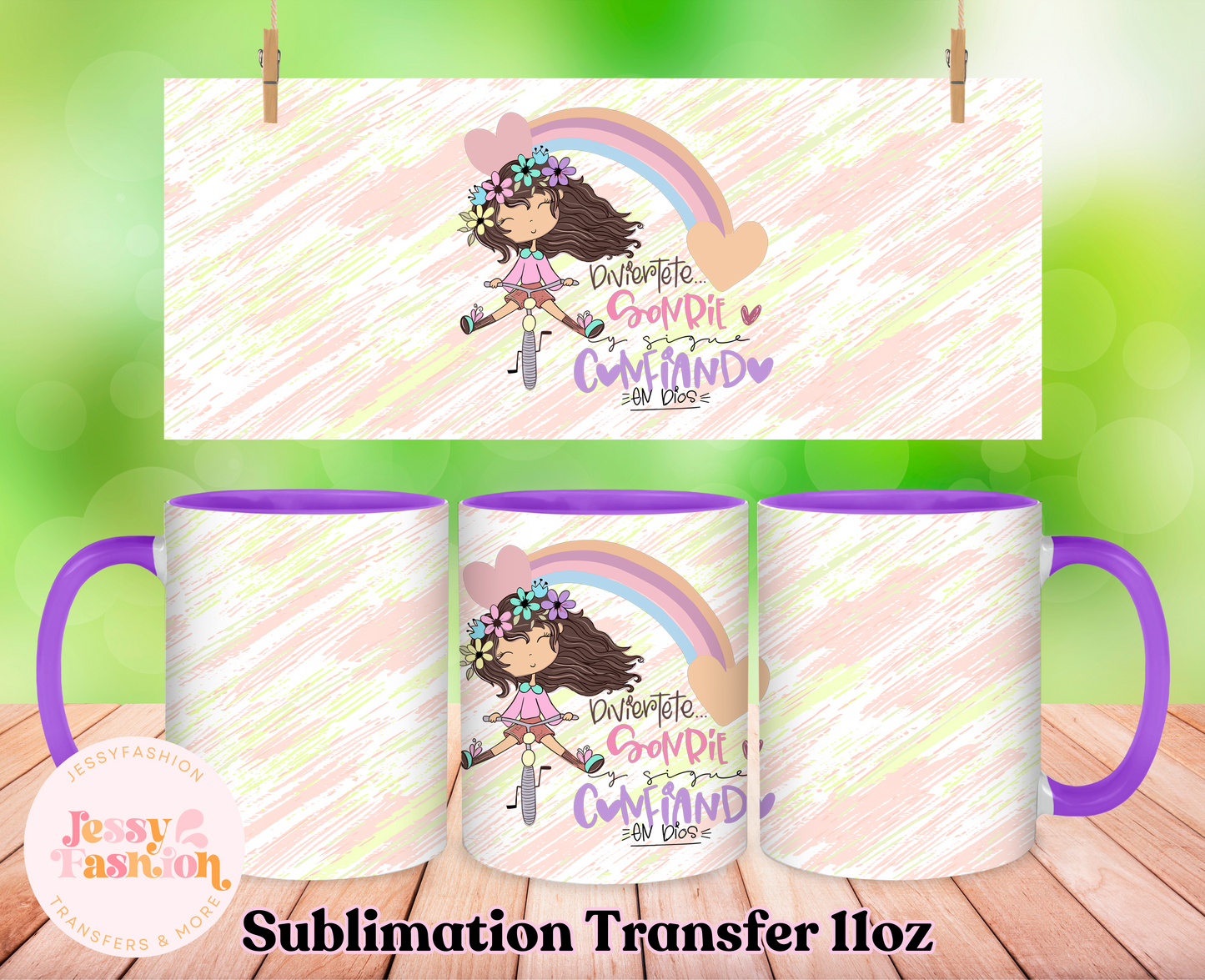 Nuevos mensajes positivos cristianos mug 11oz Sublimation transfer