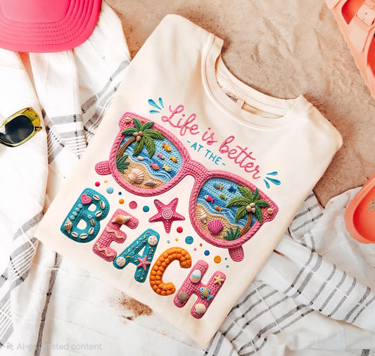 Life is better at the beach Dtf shirt transfer