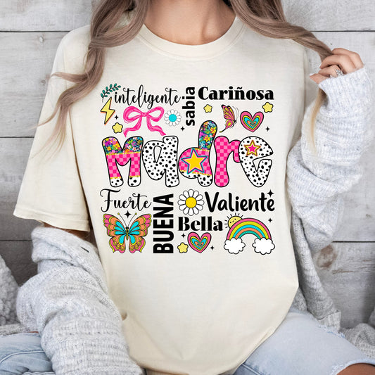Madre Inteligente, Fuerte y Valiente Dtf shirt transfer