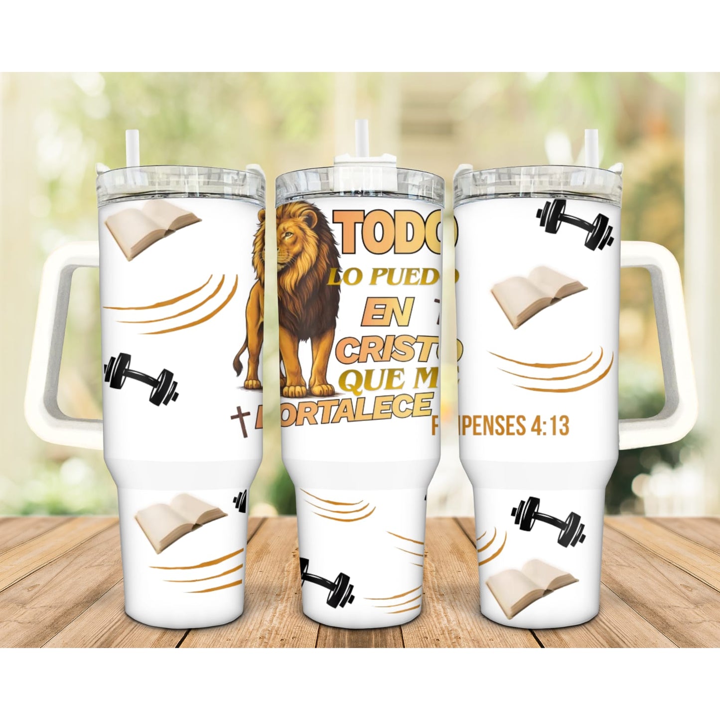 Todo Lo Puedo... Filipenses 4:13 40oz Tumbler Uvdtf transfer