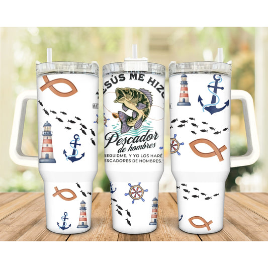 Jesus Me Hizo Pescador de Hombres 40oz Tumbler Uvdtf transfer