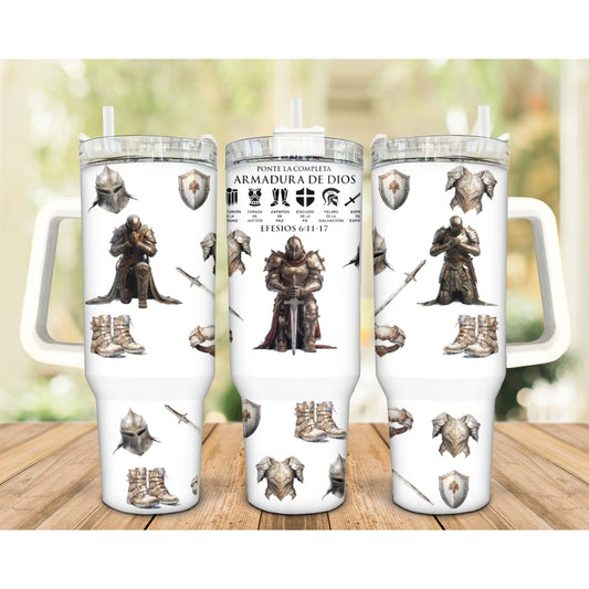Ponte la Completa Armadura 40oz Tumbler Uvdtf transfer