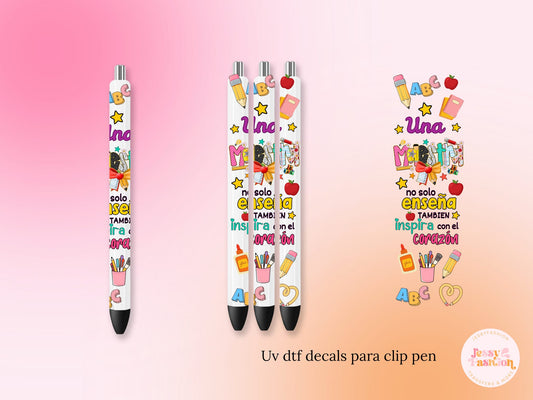 Una Maestra No Solo Enseña UV DTF DECAL BOLÍGRAFO
