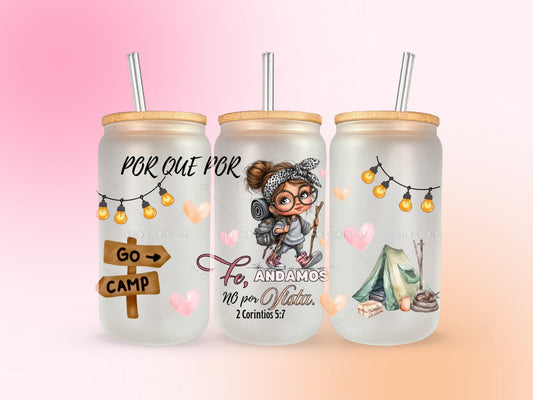 Porque por Fe Andamos UV DTF CUP WRAP