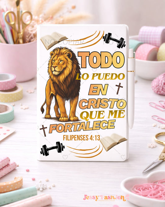 Todo Lo Puedo En Cristo...Filipenses 4:13 UV dtf notebook