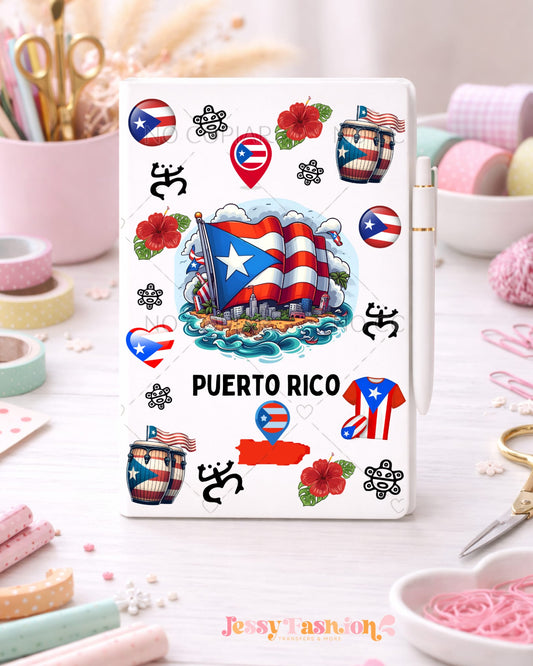 Puerto Rico Bandera UV dtf notebook