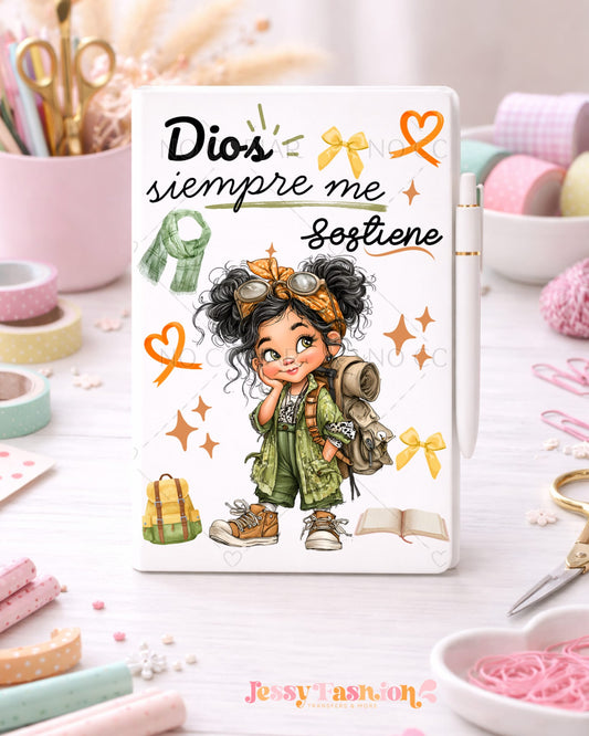 Dios Siempre Me Sostiene UV dtf notebook