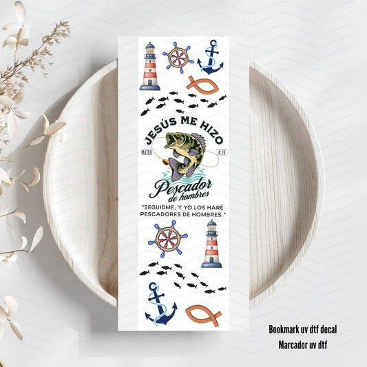 Jesus Me Hizo Pescador De Hombres Uv Dtf Bookmark