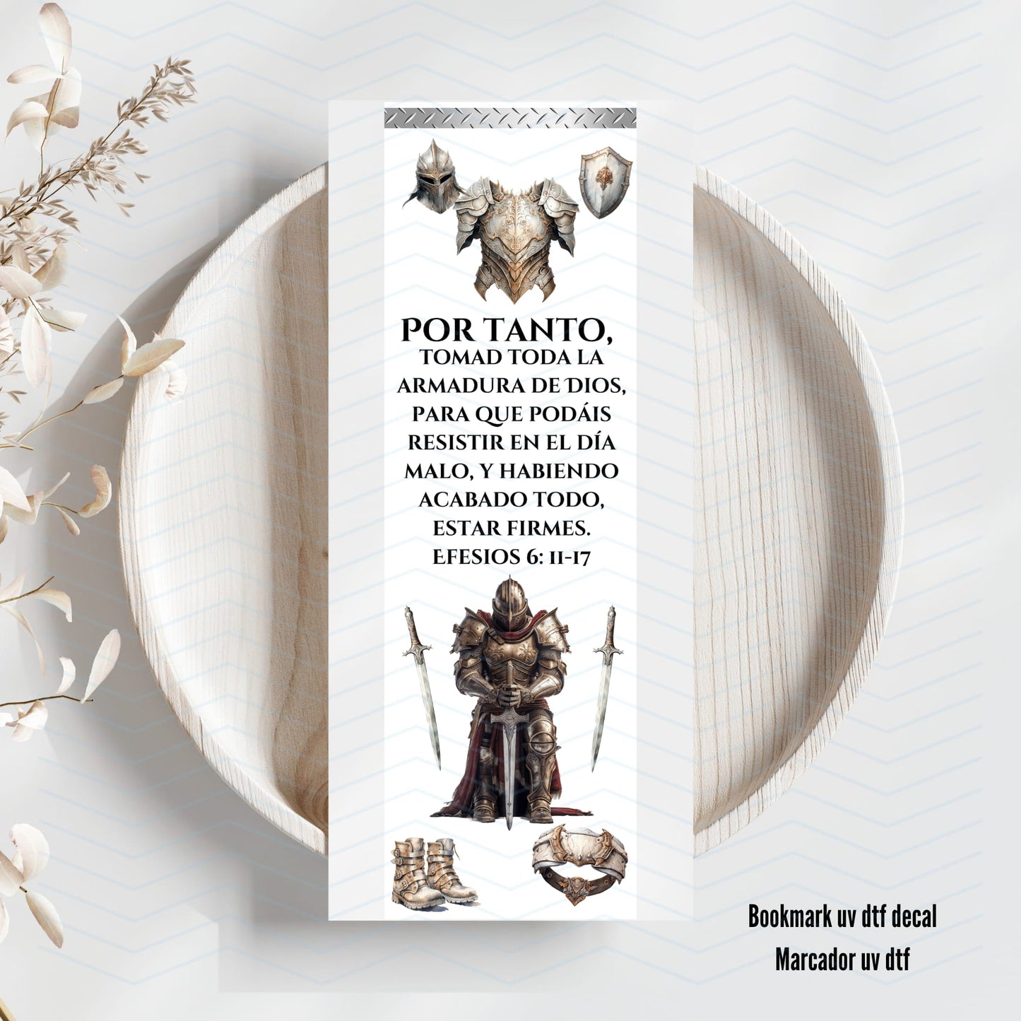 New Hombre armadura de Dios Uv Dtf Bookmark
