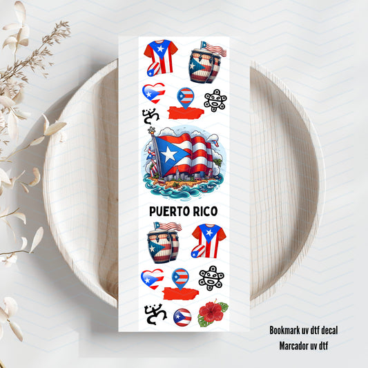 Puerto Rico Isla Uv Dtf Bookmark