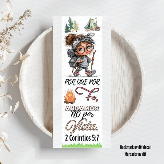 Porque Por Fe Andamos Uv Dtf Bookmark