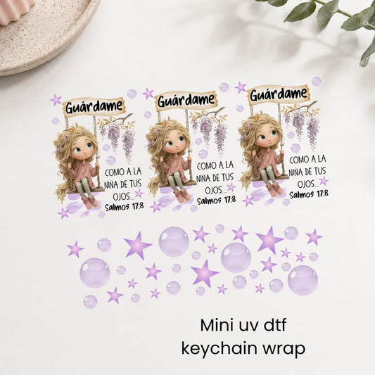 Guardame, Como A la Niña De Tus Ojos Mini uv dtf wrap