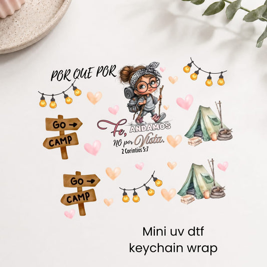 Porque Por Fe Andamos Mini uv dtf wrap