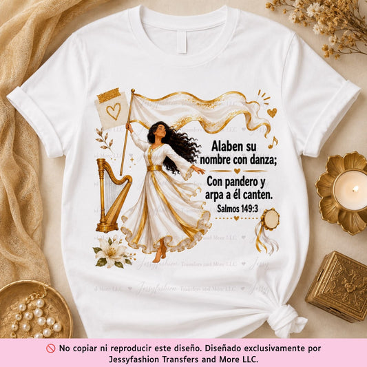 Alaben Su Nombre Con Danza Dtf shirt transfer