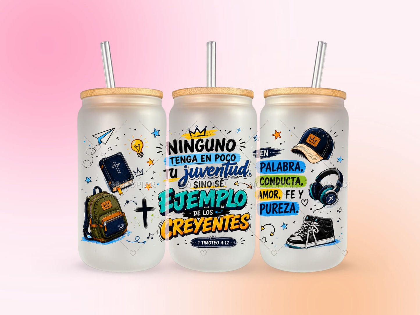 Ninguno Tenga En Poco Tu Juventud  UV DTF CUP WRAP