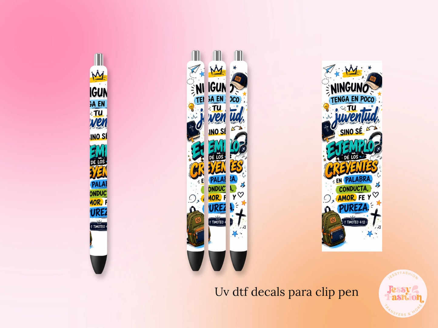 Ninguno Tenga En Poco Tu Juventud  UV DTF DECAL BOLÍGRAFO