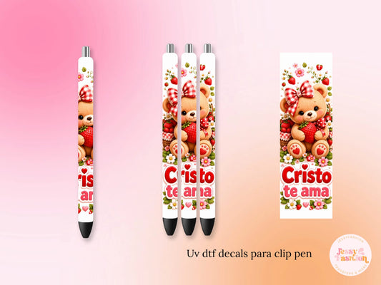 Cristo Te Ama UV DTF DECAL BOLÍGRAFO
