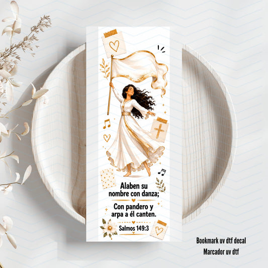 Alaben Su Nombre Con Danza Uv Dtf Bookmark
